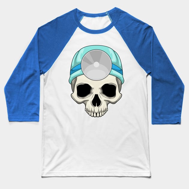 Skull Doctor Stethoscope Baseball T-Shirt by Markus Schnabel